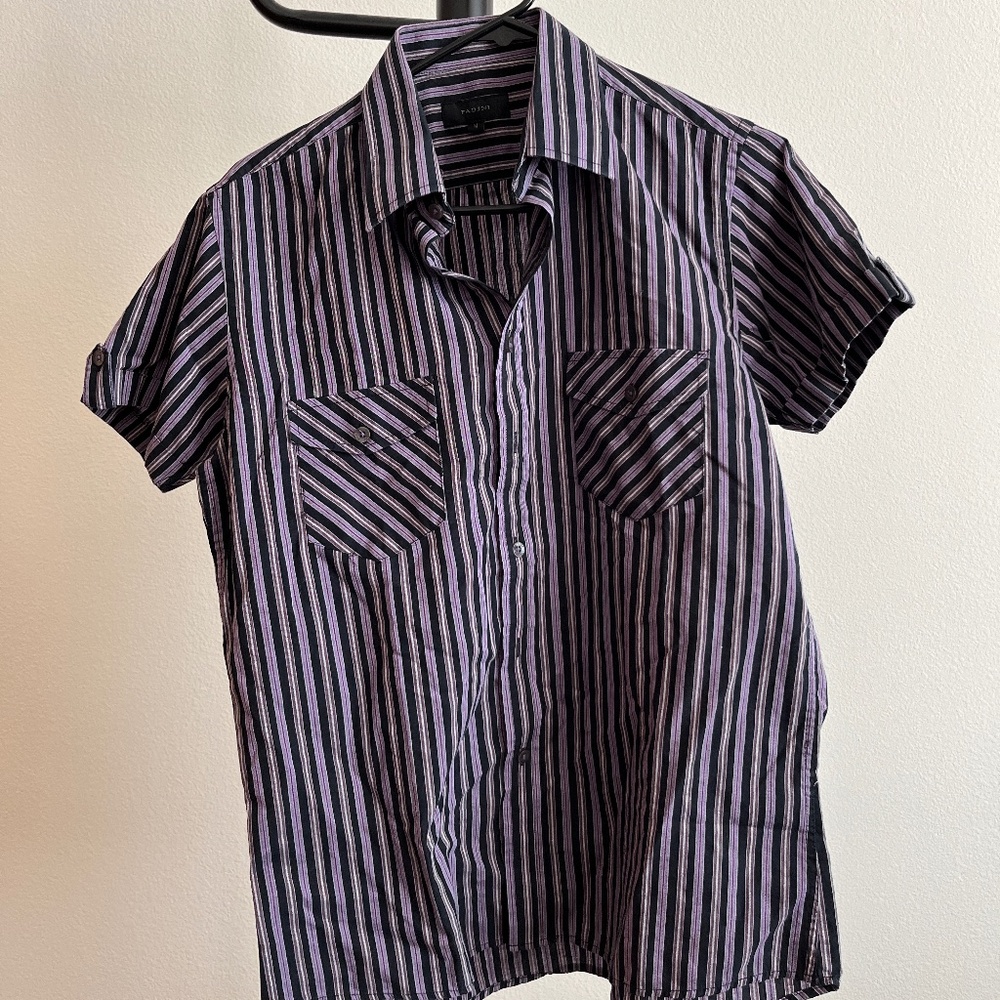 Short Sleeve Men's Striped Shirt